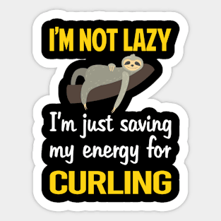 Funny Lazy Curling Sticker